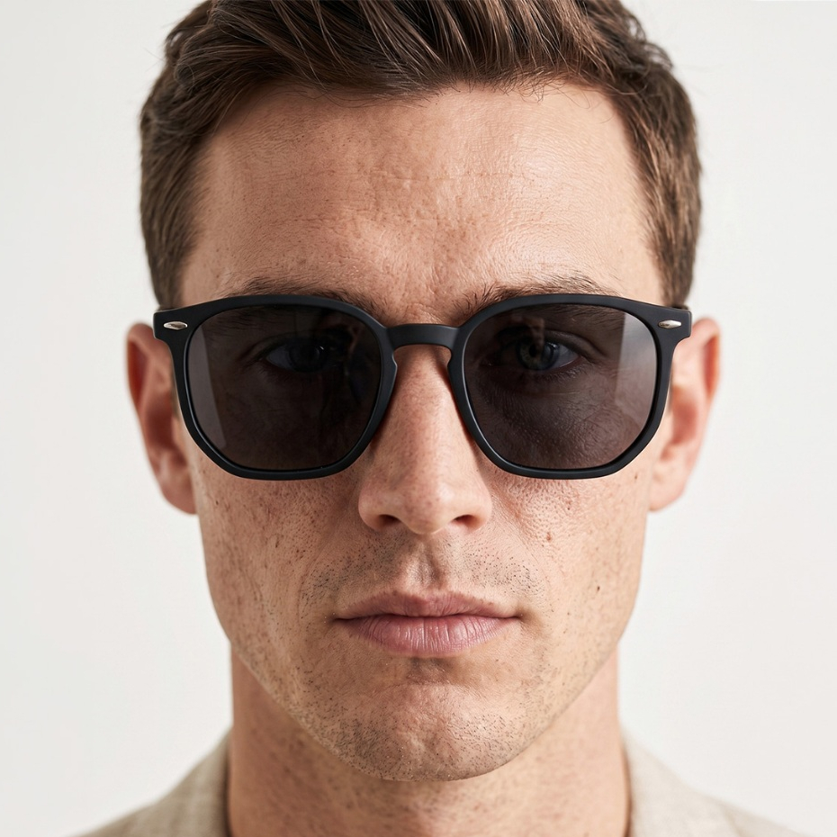 Óculos de Sol Masculino Quadrado em Acetato com Proteção UV400 Esportivo Hype Retro Vintage