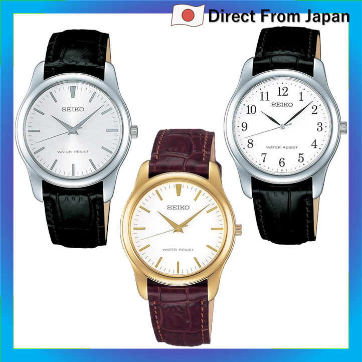 [Seiko] Relógio SEIKO SCXP033 Masculino com Pulseira de Couro, Preto/Marrom