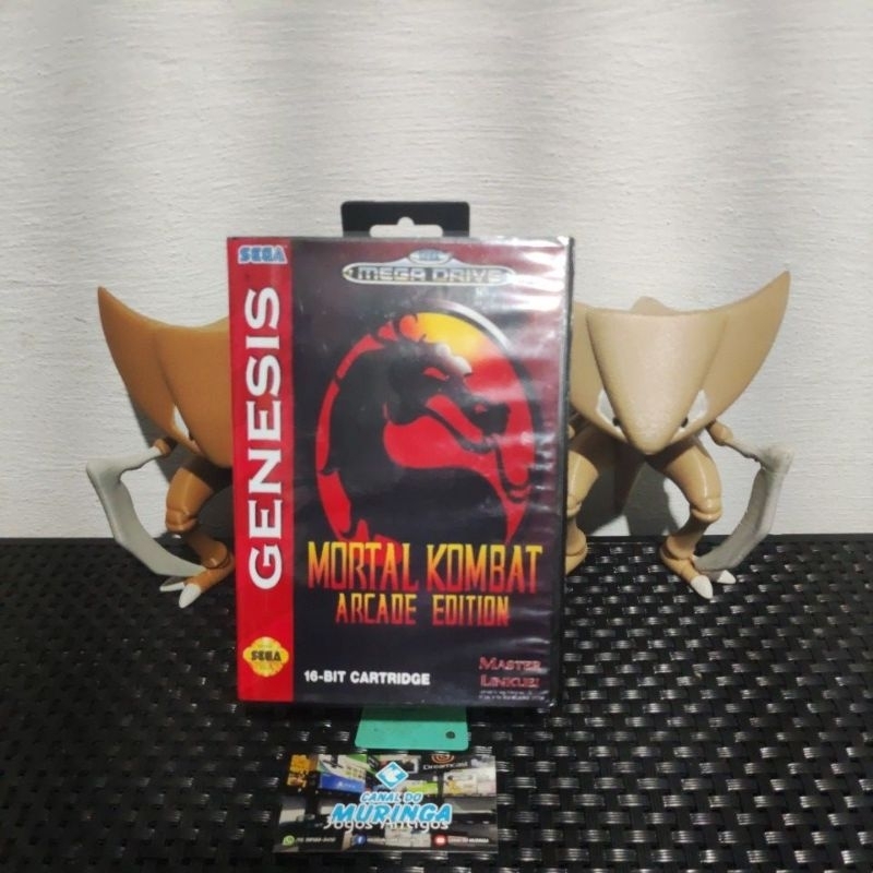 Mortal Kombat 1 Arcade Edition - Custom - Mega Drive - USA - Novo - Caixa de plástico