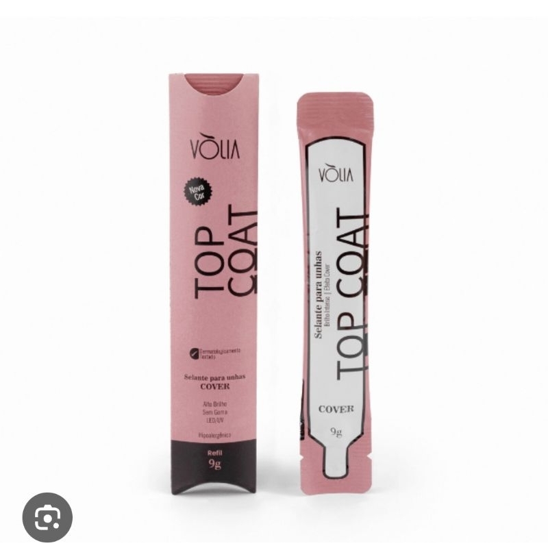 top coat cover sachê selante para unhas volia 9 gr