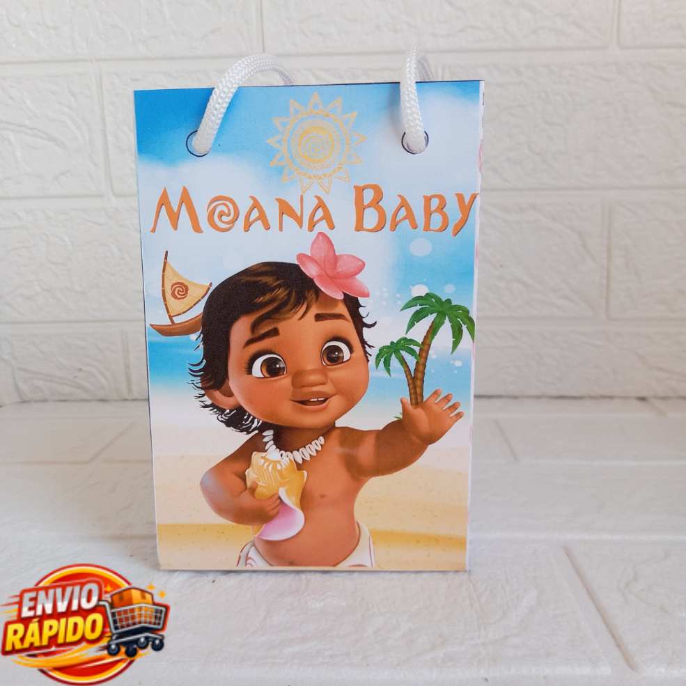 Sacolinha Moana Baby Personalizada| Festa Infantil|Lembrancinhas|Aniversário|mesversário