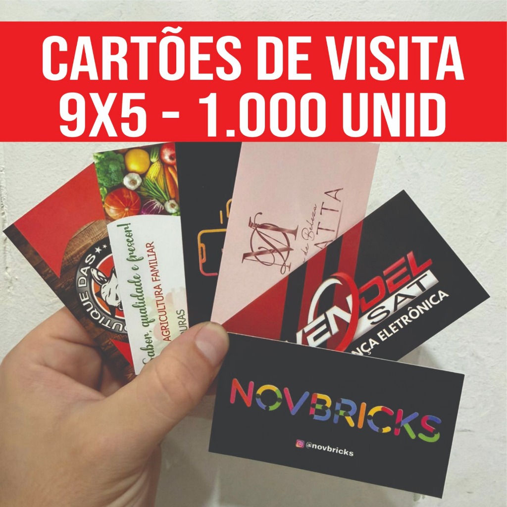 Cartão de Visita COUCHÊ 250gr - 1.000 UNID - ARTE GRÁTIS - Frete Grátis - ENVIO RÁPIDO Frente e Verso