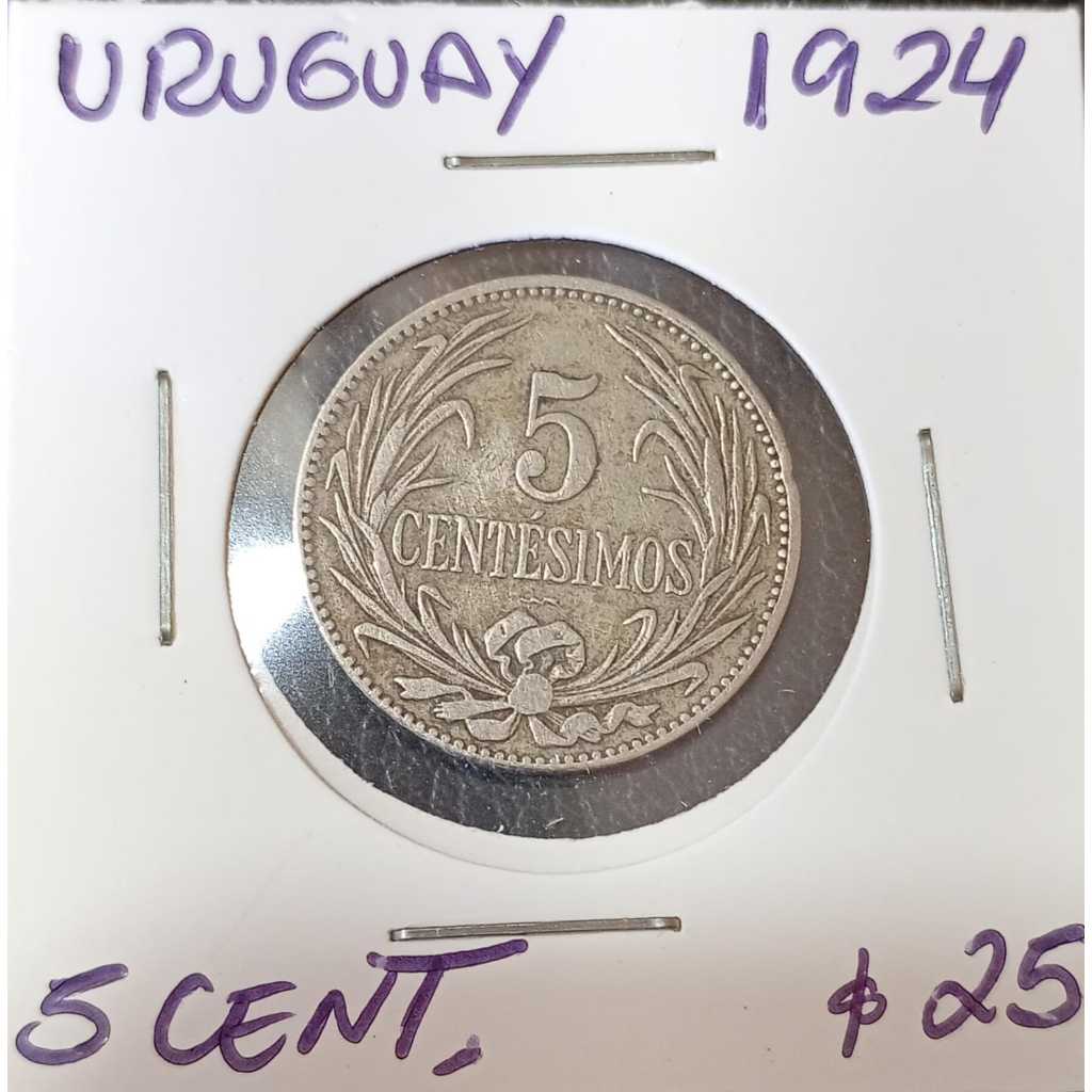 MOEDA URUGUAY 5 CENT 1924 - J110
