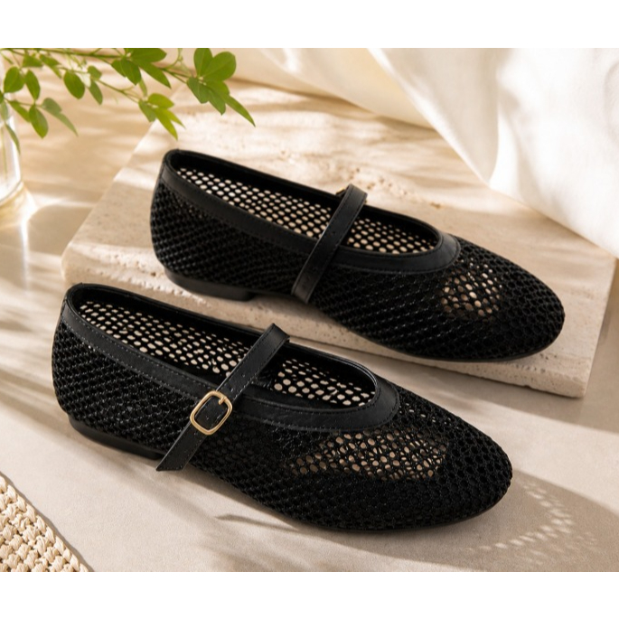 Sapatilha Feminina Telada Preta Estilo Boneca Fashion Moderna Confortavel Leve 33 ao 40