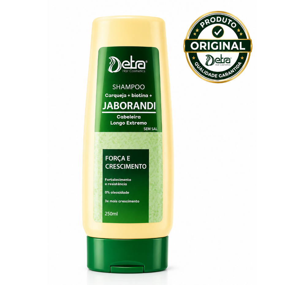 Shampo Jaborandi  Biotina e Carqueja 250ml 3x mais crescimento força e resistencia menos oleosidade