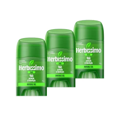 Kit Desodorante Antitranspirante Herbíssimo Invisible Gel Rush 45g (3 unidades)