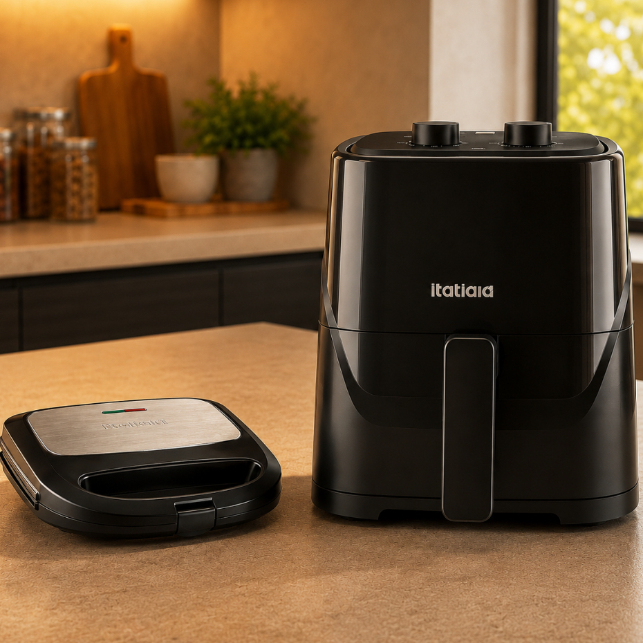 Kit Cozinha Itatiaia Air Fryer 3,5L + Sanduicheira Grill 127V Inox