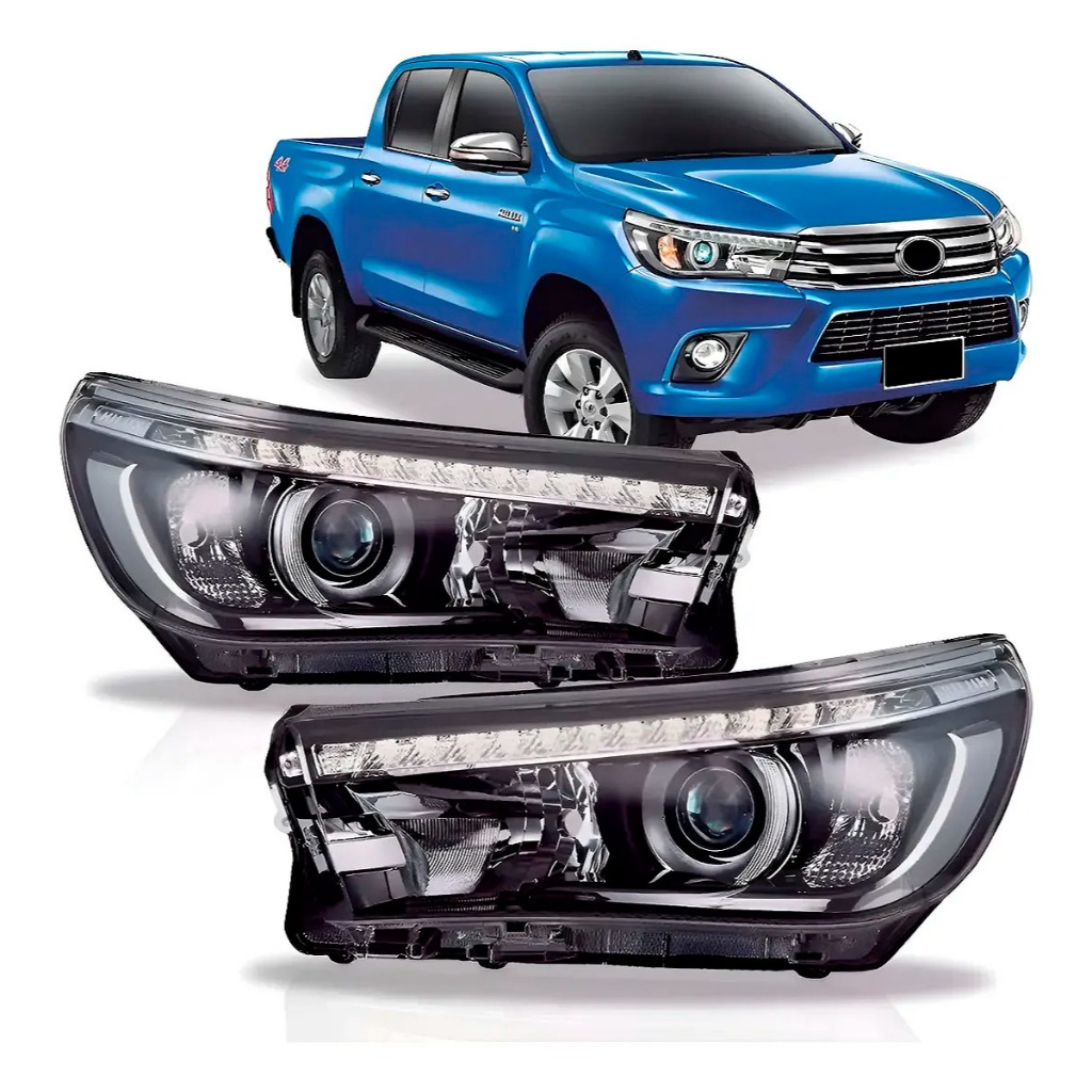 Par Farol Hilux Com Led 16 2017 2018 2019 Para Adaptar Srv