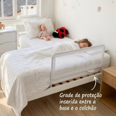 Grade De Proteção Para Cama Box Infantil E Adulto 88x41x30 Reforçada