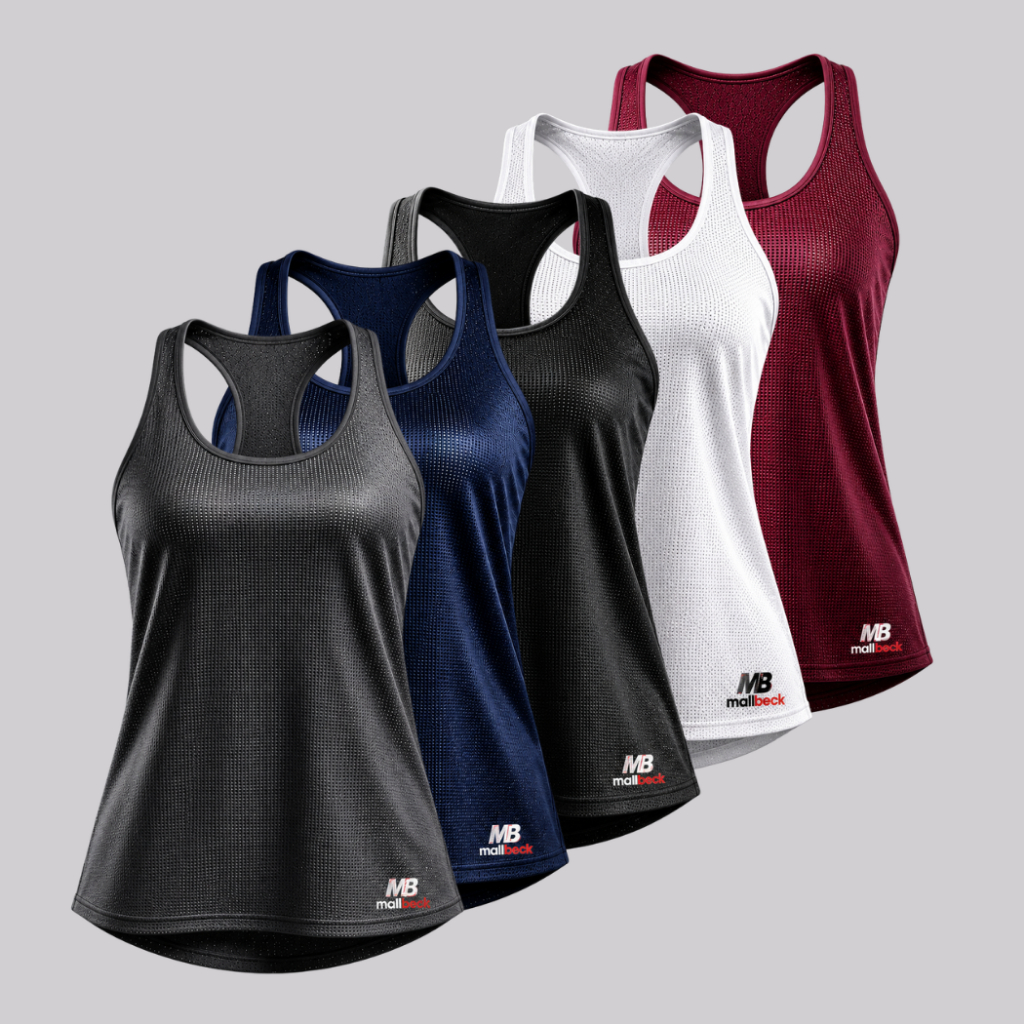 Kit 3 Regatas Femininas Academia Dry Fit Tecnologia Antissuor e Caimento Perfeito
