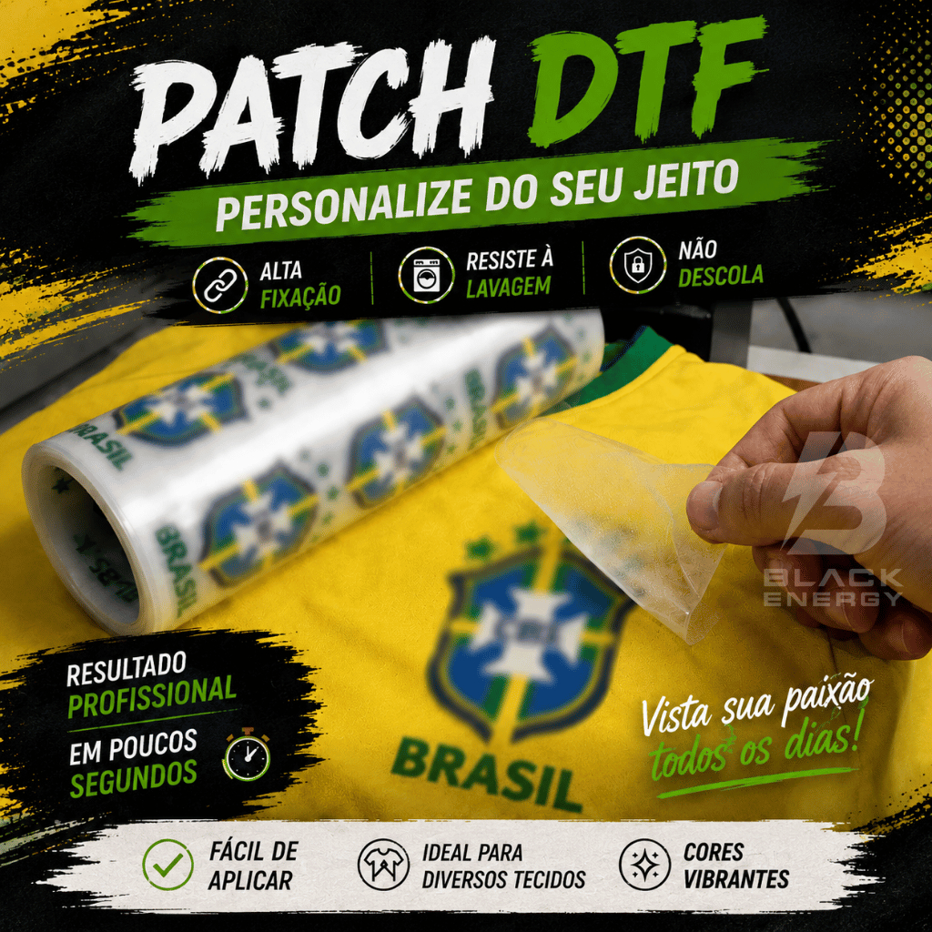 Patch Futebol Termocolante | DTF Para Camisa | Personalização Esportiva | Alta Fixação | Fácil Aplicação | Resistente