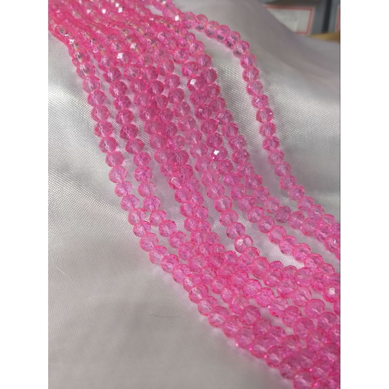 Fio de Cristal 6mm Rondele Facetado Fio com 60 contas - Miçanga para confecção - Erês Umbanda ou Candomblé.