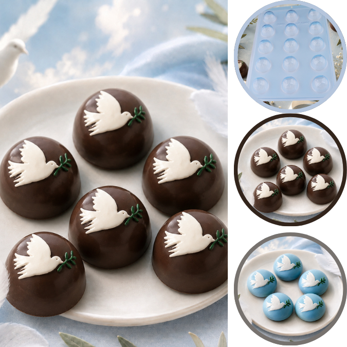 1~5 Forma BWB Simples Semiprofissional, Doces Finos Chocolates Cód. 3560 - SP Trufa da Paz (CHOCO)
