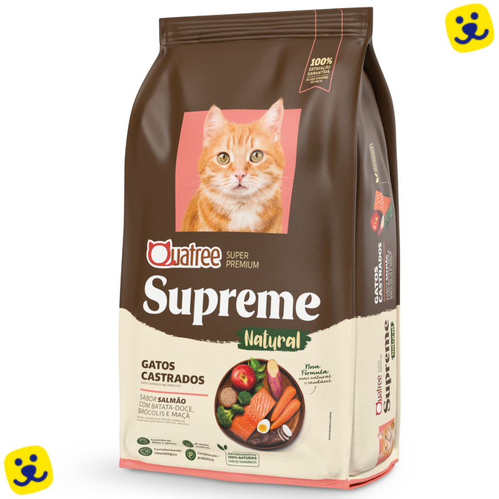 Ração Gato Castrado Ração Quatree Gatos Castrados 10kg Ração para Gatos Castrados 10kg Salmão
