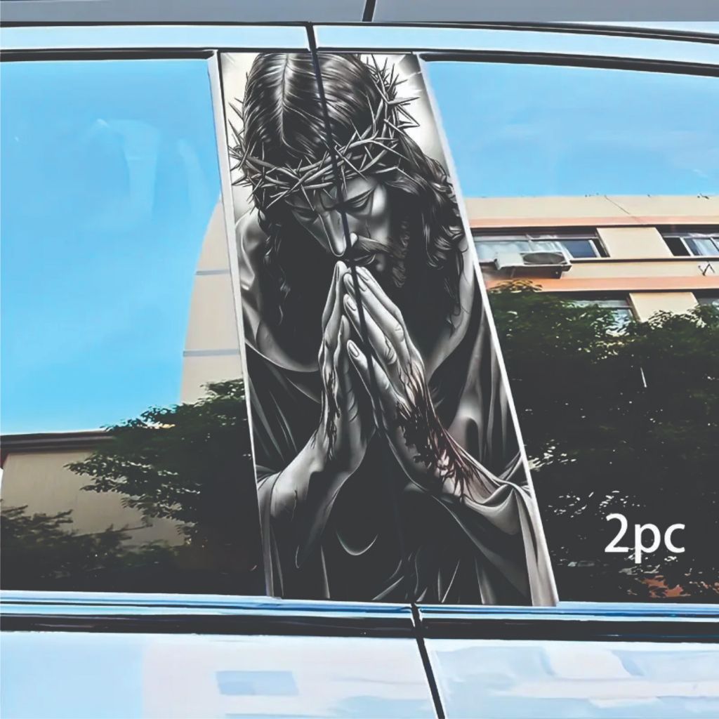 Jesus adesivo coluna carro car  automovel