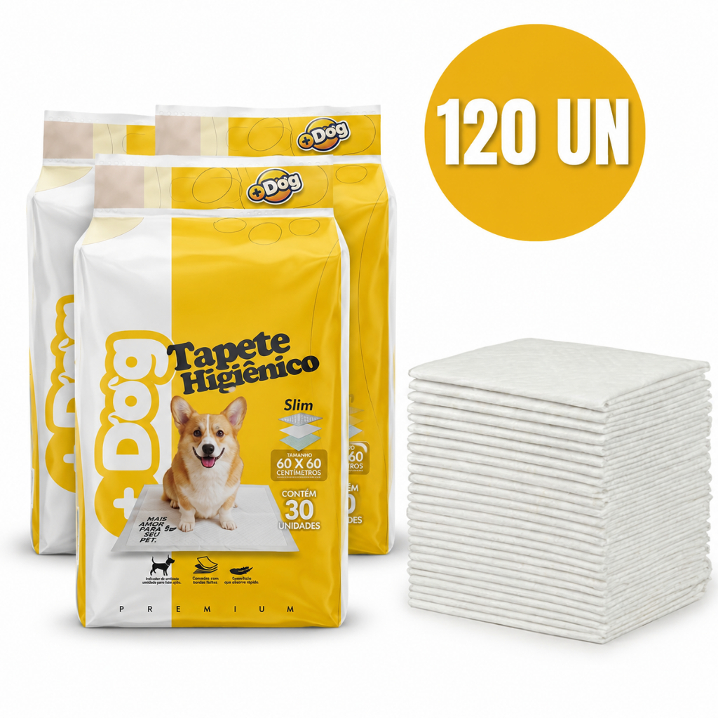 Tapete Higiênico Para Cães Mais Dog Pet 120 Unidades 60x60cm