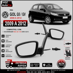 Retrovisor Gol G5 / GV 2009 a 2012 Com Controle
