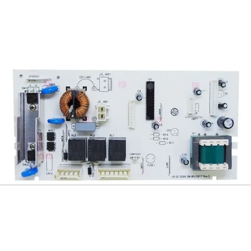 Placa Eletrônica Lavadora GE Mabe 220V 15kg Com Flotador 3 Botões 189D5296G012