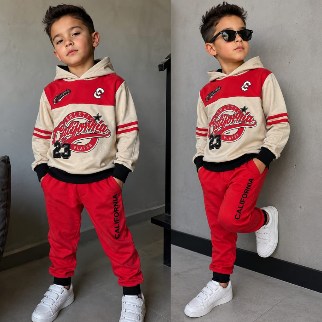 Conjunto Infantil Juvenil Masculino de Inverno Conforto Estilo do 4 ao 14 anos