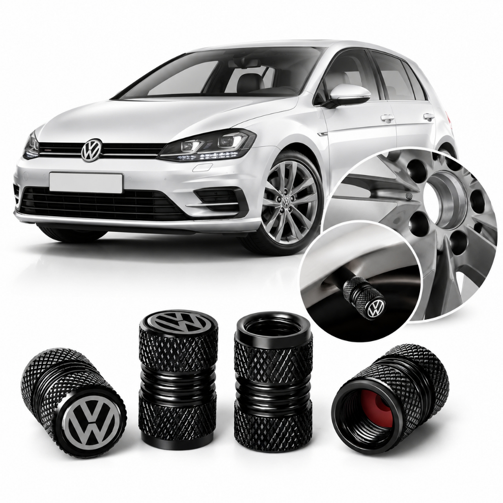 Kit 4 Tampas Bico de Pneu Volkswagen Golf, Golf TSI, Golf GTI Ano 2000 2001 2002 2003 2004 Até 2026