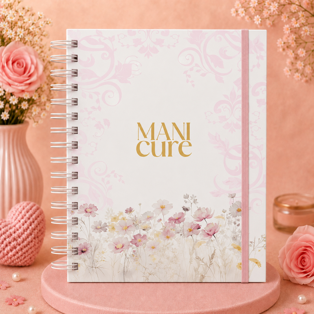 Agenda Manicure Completa 2026 Datada Controle Financeiro Nail Designer com Controle de Clientes e Serviços