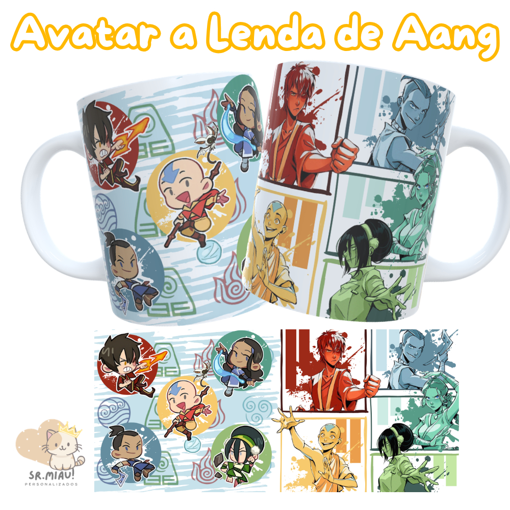 Caneca Personalizada Avatar a Lenda de Aang