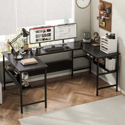 Escrivaninha de Canto,Mesa Escritorio Industrial,Escrivaninha Mesa Office Estilo Industrial, Para Computador Home Office