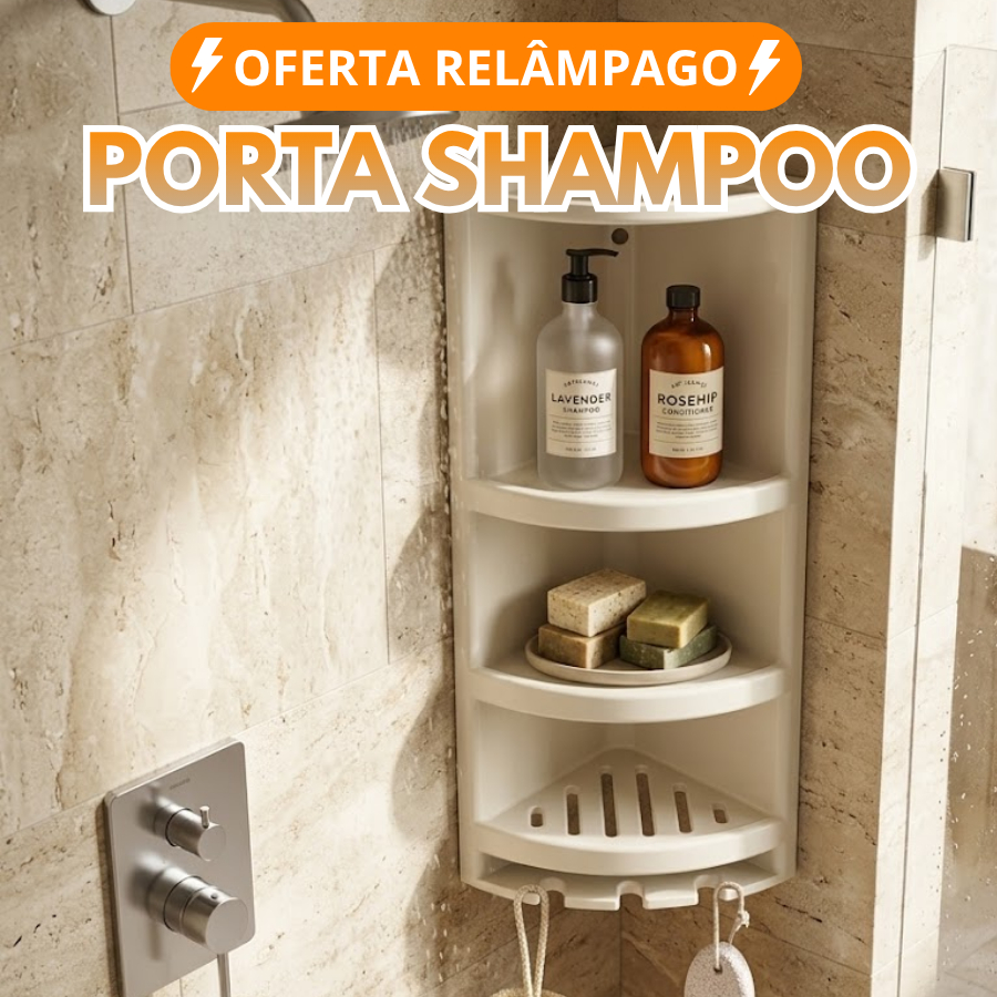Cantoneira Porta Shampoo Sabonete Banheiro Suporte Prateleira Banheiro