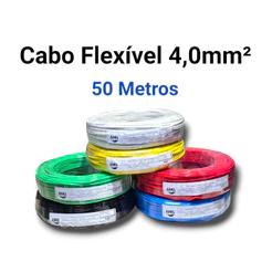 FIO CABO ELÉTRICO FLEXÍVEL 4,0mm² - 50 METROS