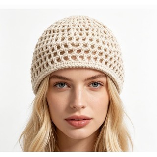 Touca De Crochê  Headpiece Estilo Boêmio Boho Chic  Feito à Mão  Estilo Verão