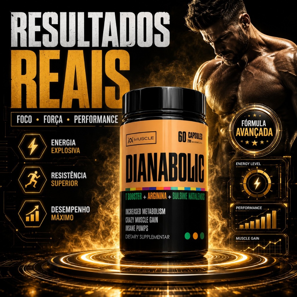 Dianabolic Ganho de Massa Suplemento Alimentar 60caps 2100mg