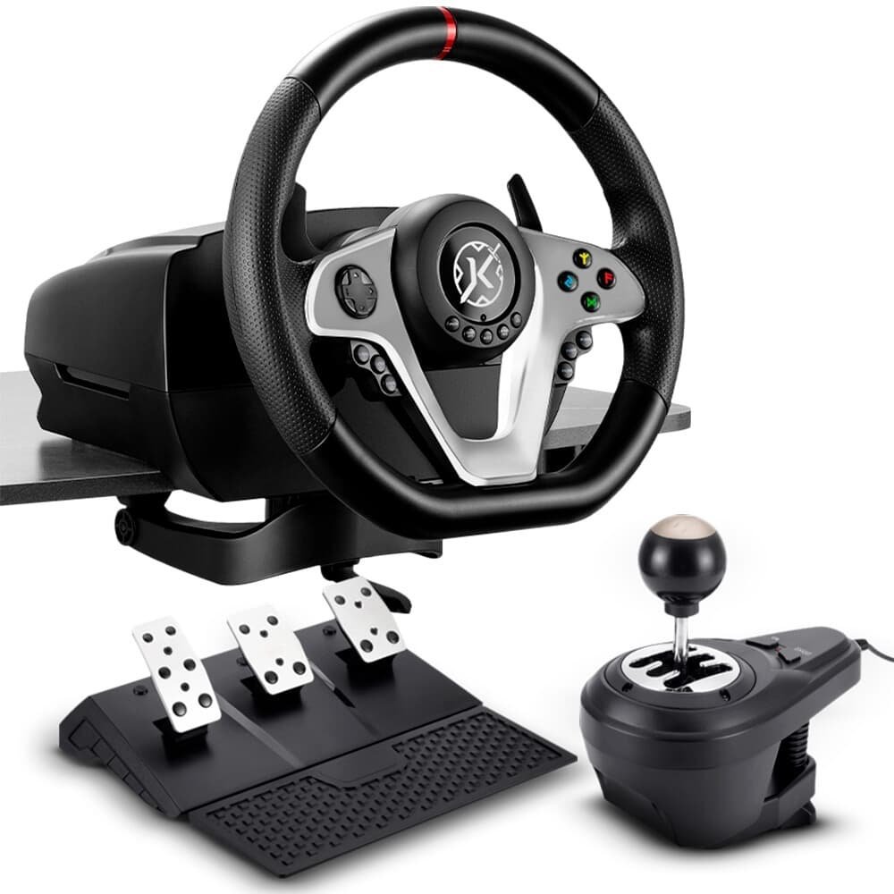 Kit Racing Kalkan G500 ProRacing Force Feedback Volante, Pedais e Câmbio - KLK00032