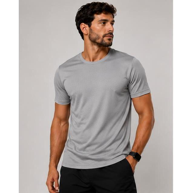 Kit 3 Camisetas Dry Fit Masculina Fitness Academia Corrida Super Conforto Cinza