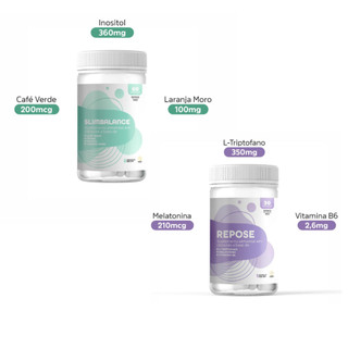 Combo SlimBalance + Repose - Termogenico Sem Cafeína e Suplemento para Melhora da Qualidade do Sono - Curatio