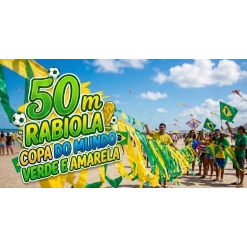 100 metros  Rabiola para Copa do Mundo Verde Amarela enfeite Brasil fitas verde amarela enfeites seleção fitilhos