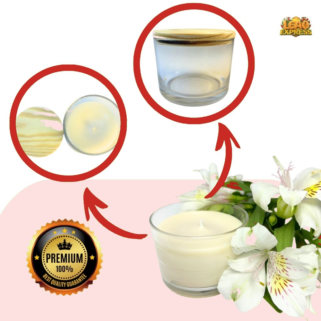 15x Pote de Vidro com Tampa para Vela 150ml | Porta Vela Aromática | Velas Aromáticas Perfumada