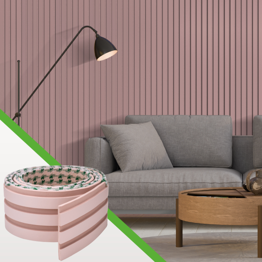 Envio Full Painel Ripado Autocolante Laminado De Eva Cor Rosa Linha Play | Envio FULL