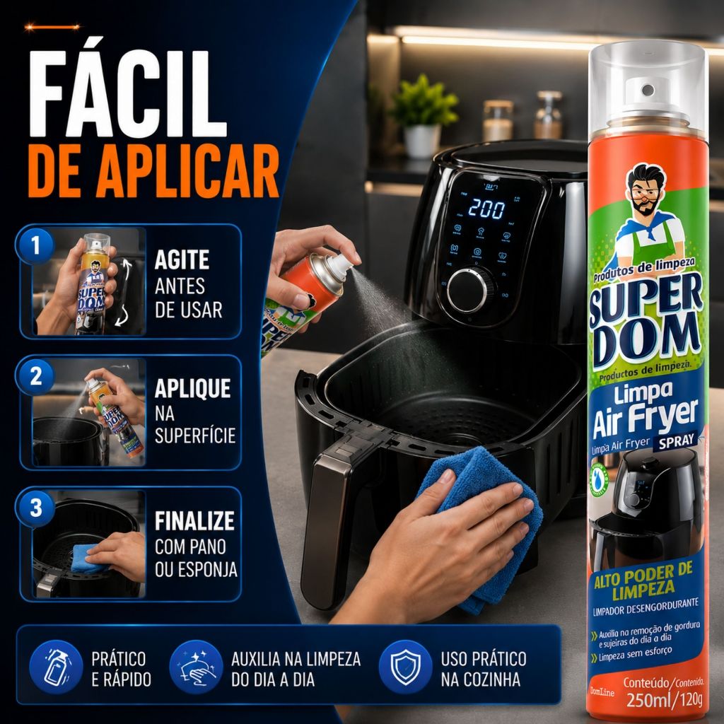 Kit Limpa Air Fryer A Facilidade De Limpeza Após Uso Para Sua Air Fryer Uso Diário Pronta Para Uso