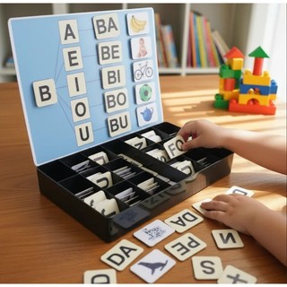 Kit Silabário Fonético Infantil Educativo Alfabetização Sílabas Ilustradas Completo Fonema