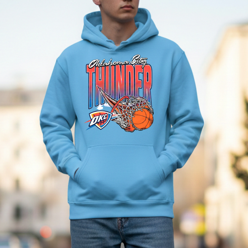 Moletom Canguru Thunder Okc Shai Lançamento Com Capuz Unissex Inverno Blusa de Frio Casaco Cores Novas