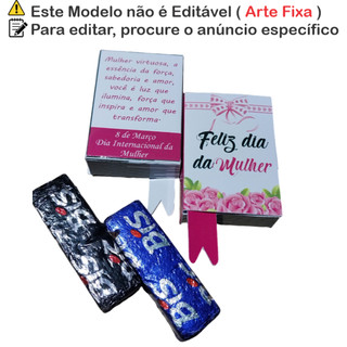 Lembrancinha Dia das Mulheres Mini Livro Luxo Porta Bis em Papel Fotográfico 180g com…