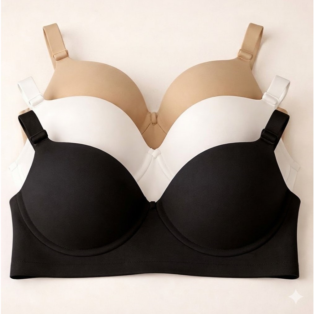 Kit C/3 Sutiãs reforçado Feminino Reforçado Confortável Sustentação Alça Reguláveis Promoção P AO GG