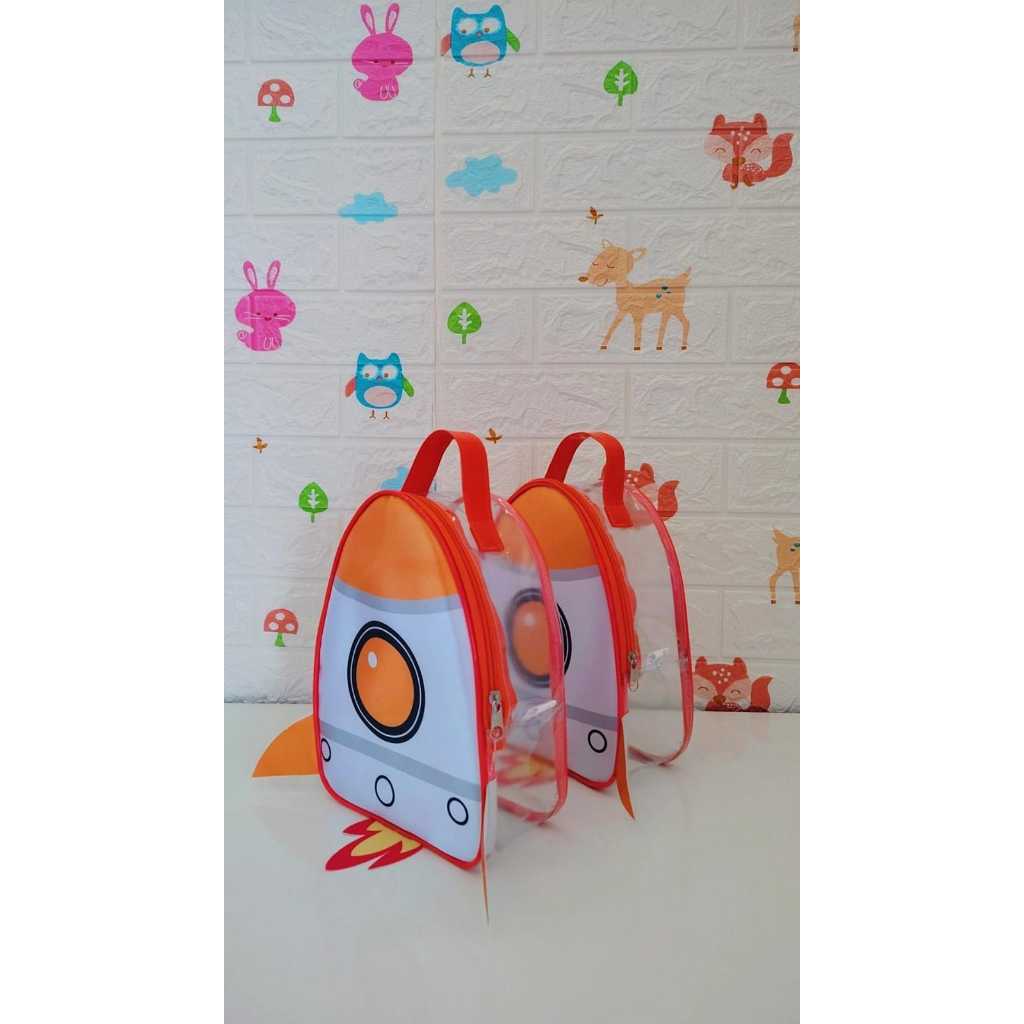 Kit 15 frasqueira tema foguete arte3d/etiqueta personalizada/Material plástico transparente/festa infantil/lembrancinha — imagem 2 de 2