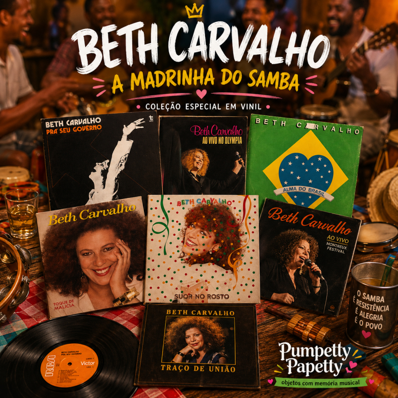 Vinil Beth Carvalho | Coleção 7 LPs Originais | Samba Raiz Brasileiro | Raro (lt)
