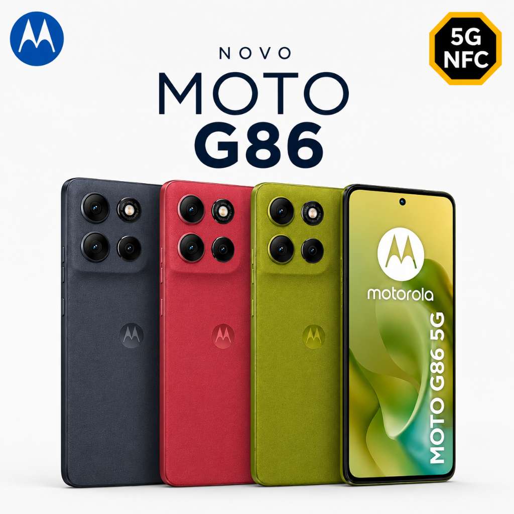 " */NOVO * /" Moto G86 5G 256GB -  24GB (8GB RAM+16GB Ram Boost), Câmera 50MP, Tela 6,7"!!