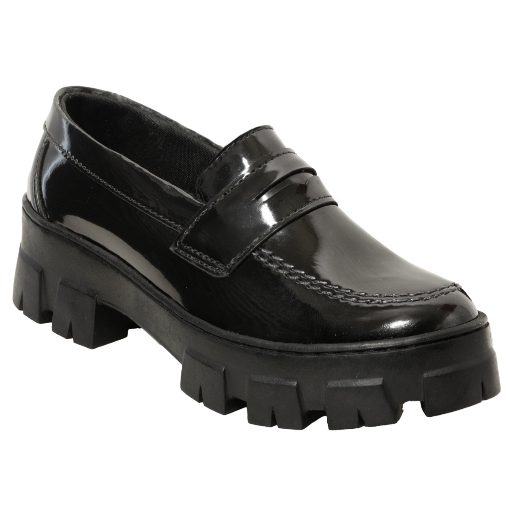 Mocassim Feminino Tratorado Casual Elegante Solado Antiderrapante em Borracha Macio e Confortável
