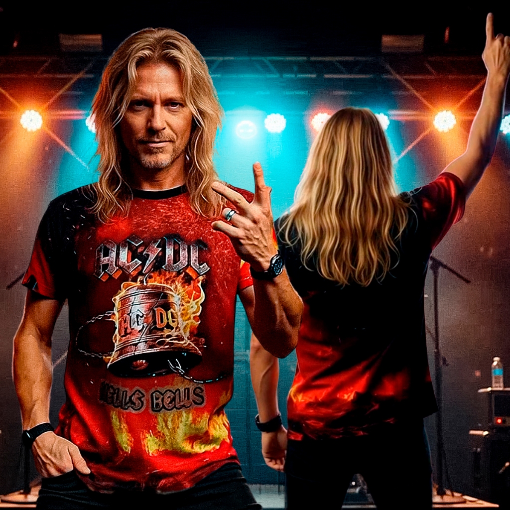 Camiseta Premium Full Print AC/DC Hells Bells Personalizada Blusa Full Print Camisa Exclusiva Masculino Feminino MOR STF