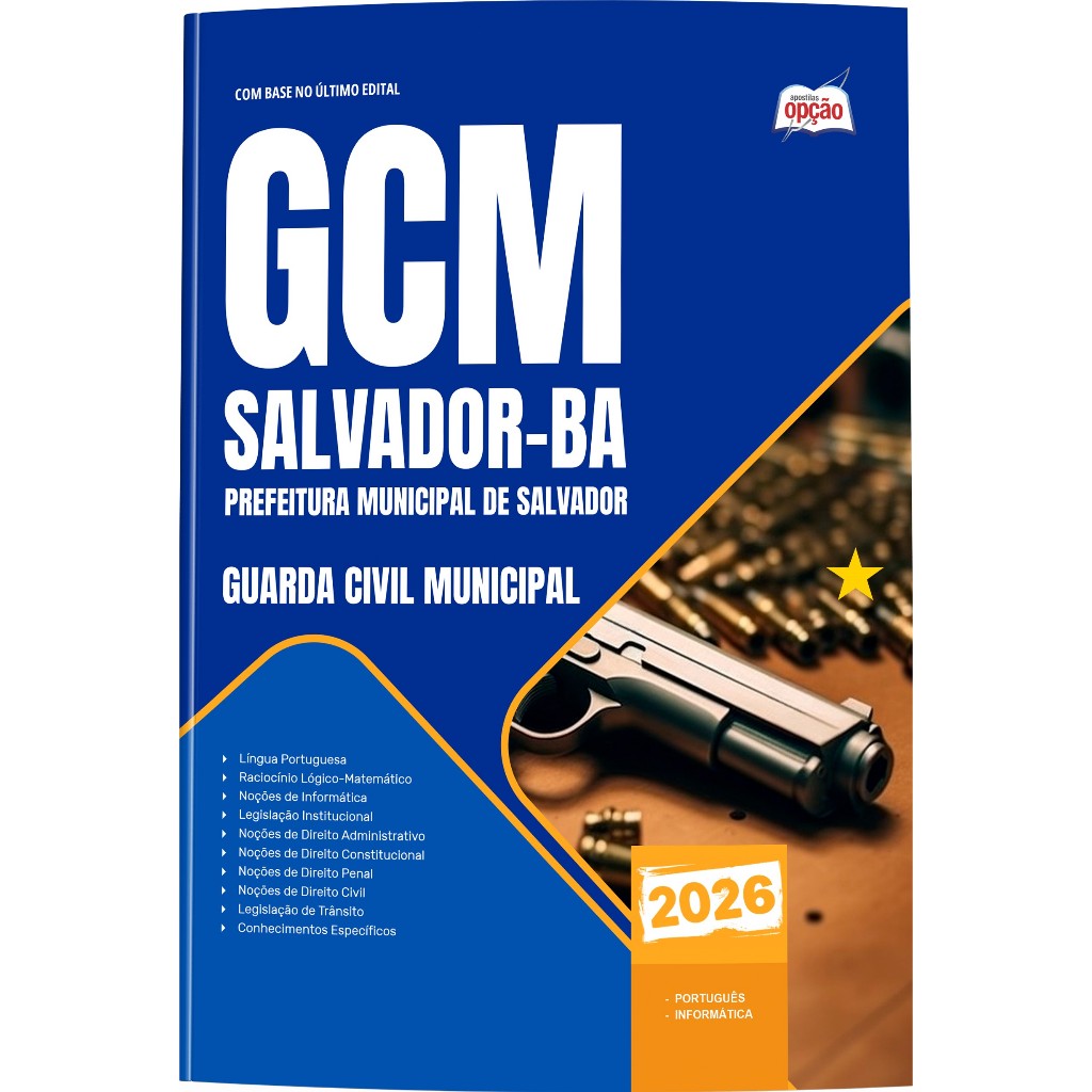Apostila Prefeitura de Salvador - BA 2026 - Guarda Civil Municipal