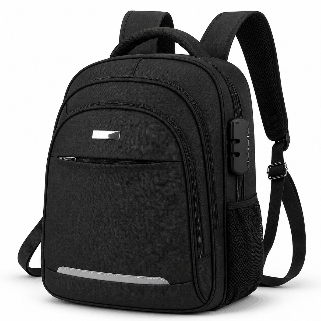 Mochila Antifurto Impermeável Compartimento Notebook Ergonômica c/ Senha Unissex Casual Trabalho Escola