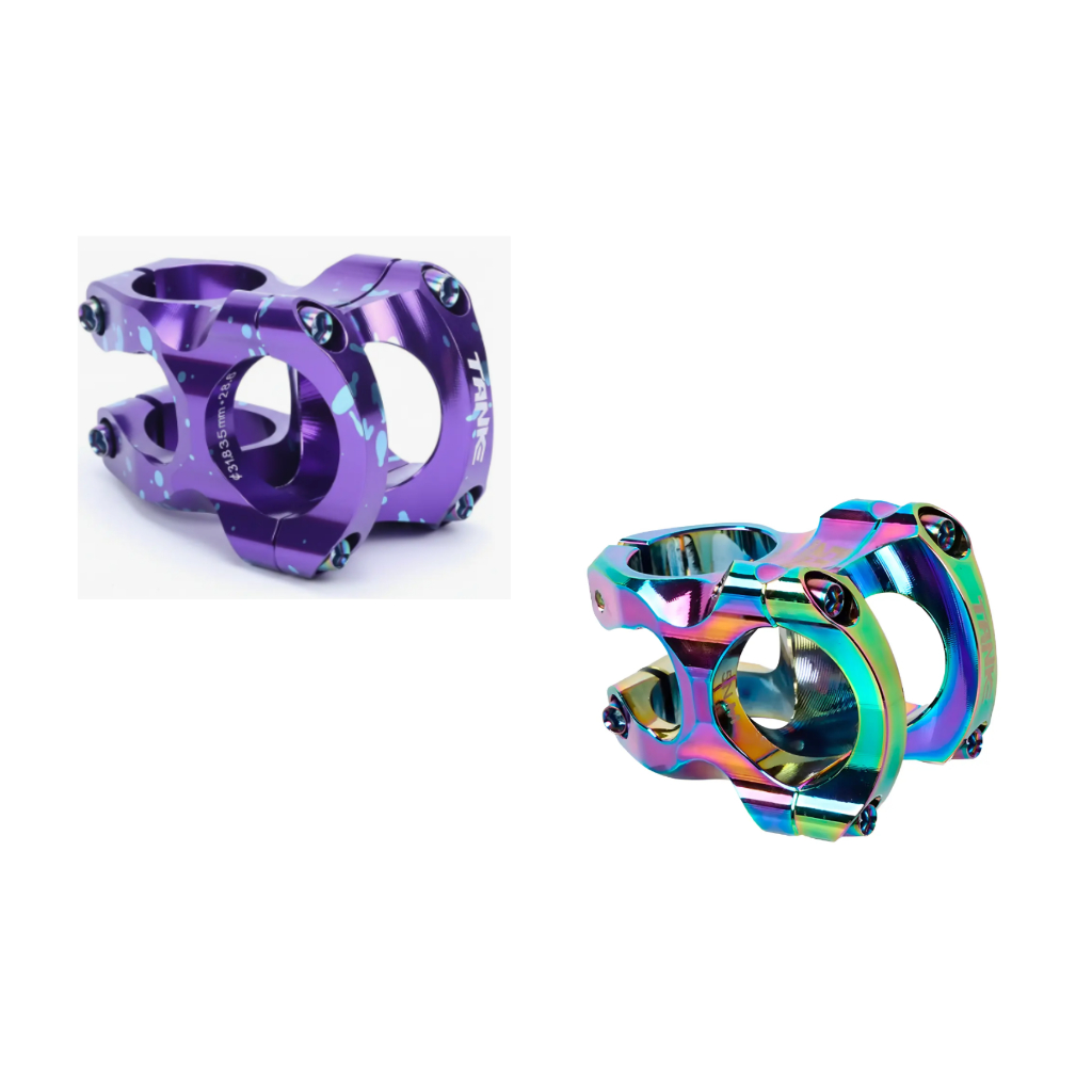 Suporte Guidao TANKE Mesa 31.8x35mm Alum Bike Grau Gios Mtb Camaleão Roxo